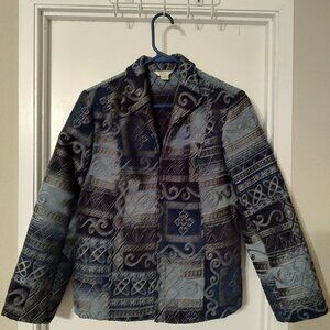 Christopher & Banks Women's Gray, Black, Blue Blazer - Size Medium